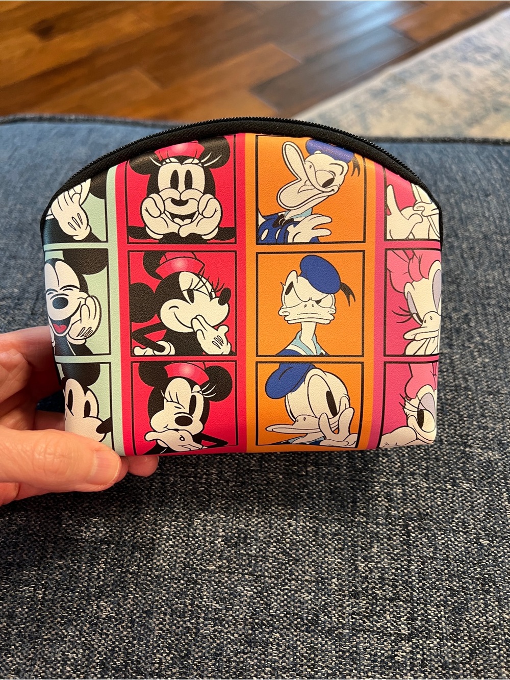 Disney Cartoon Grid zip Pouch - Multicolor